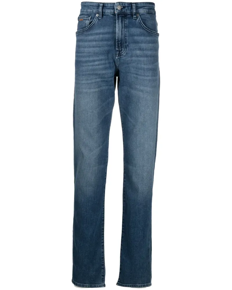 HUGO BOSS Halbhohe Tapered-Jeans - Blau Blau