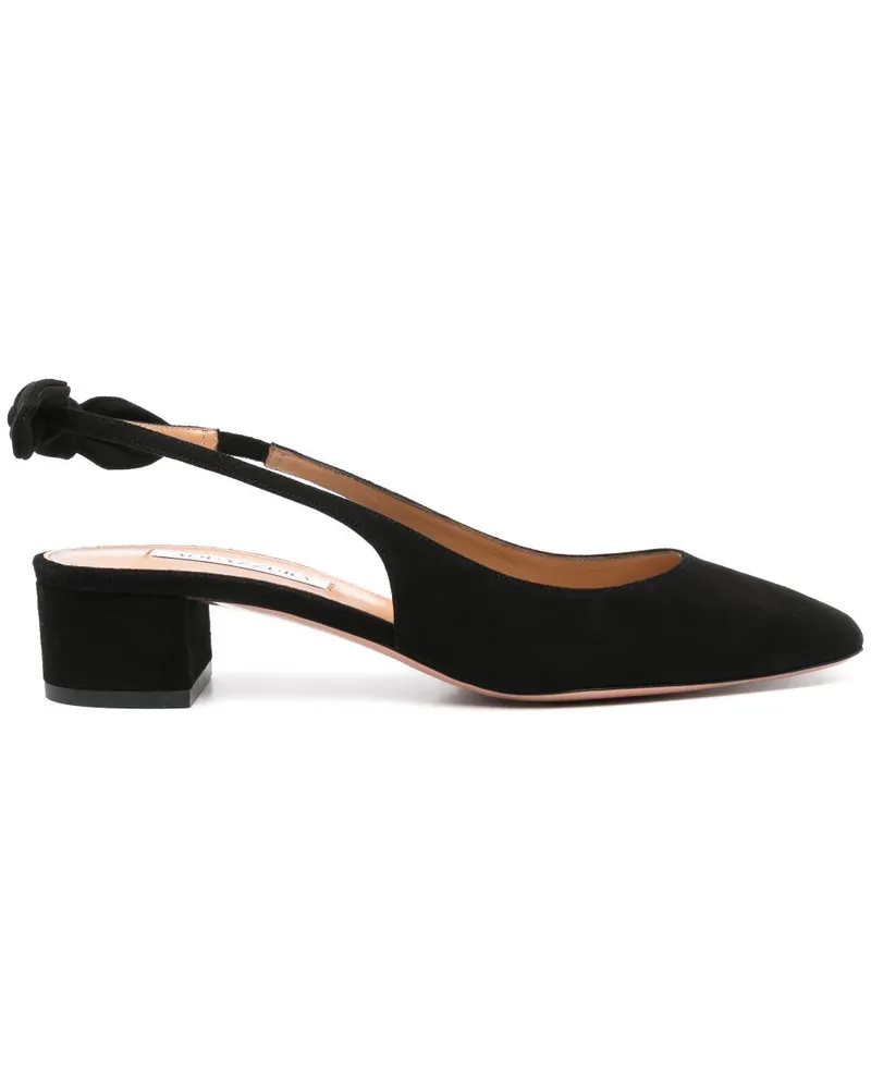 Aquazzura Very Bow Tie Pumps 35mm - Schwarz Schwarz