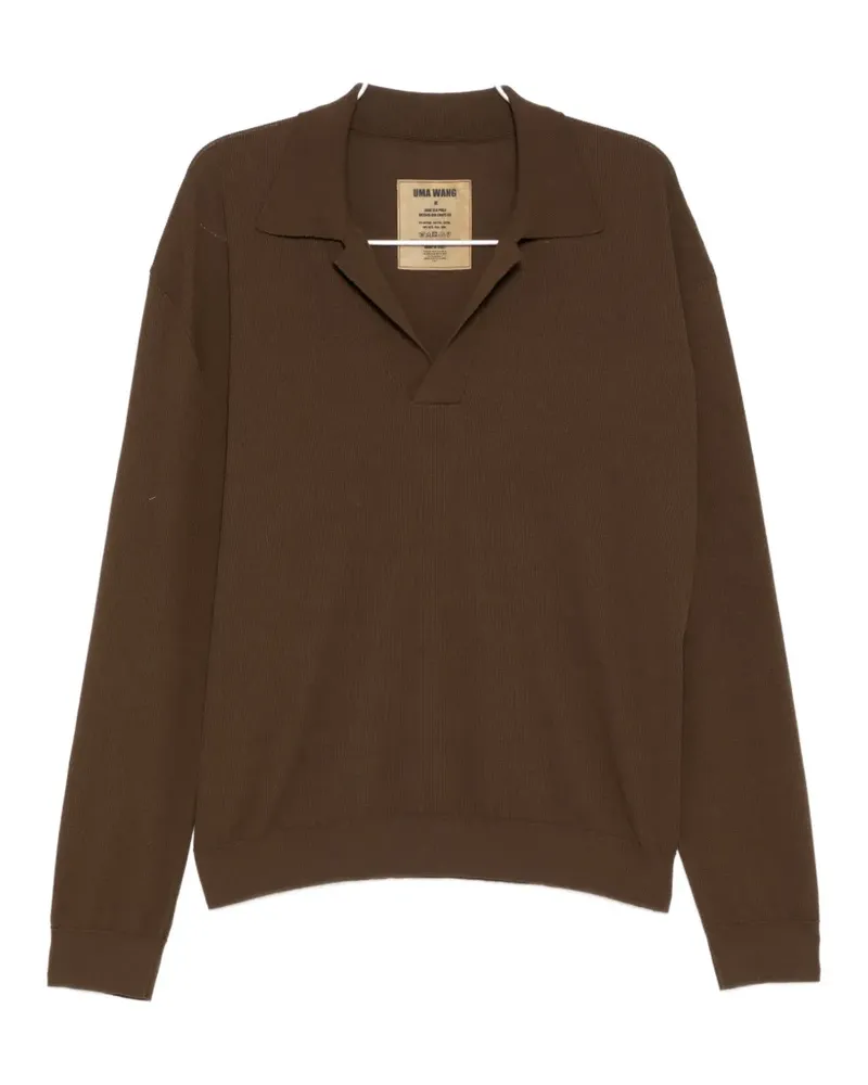 Uma Wang knitted polo shirt - Braun Braun