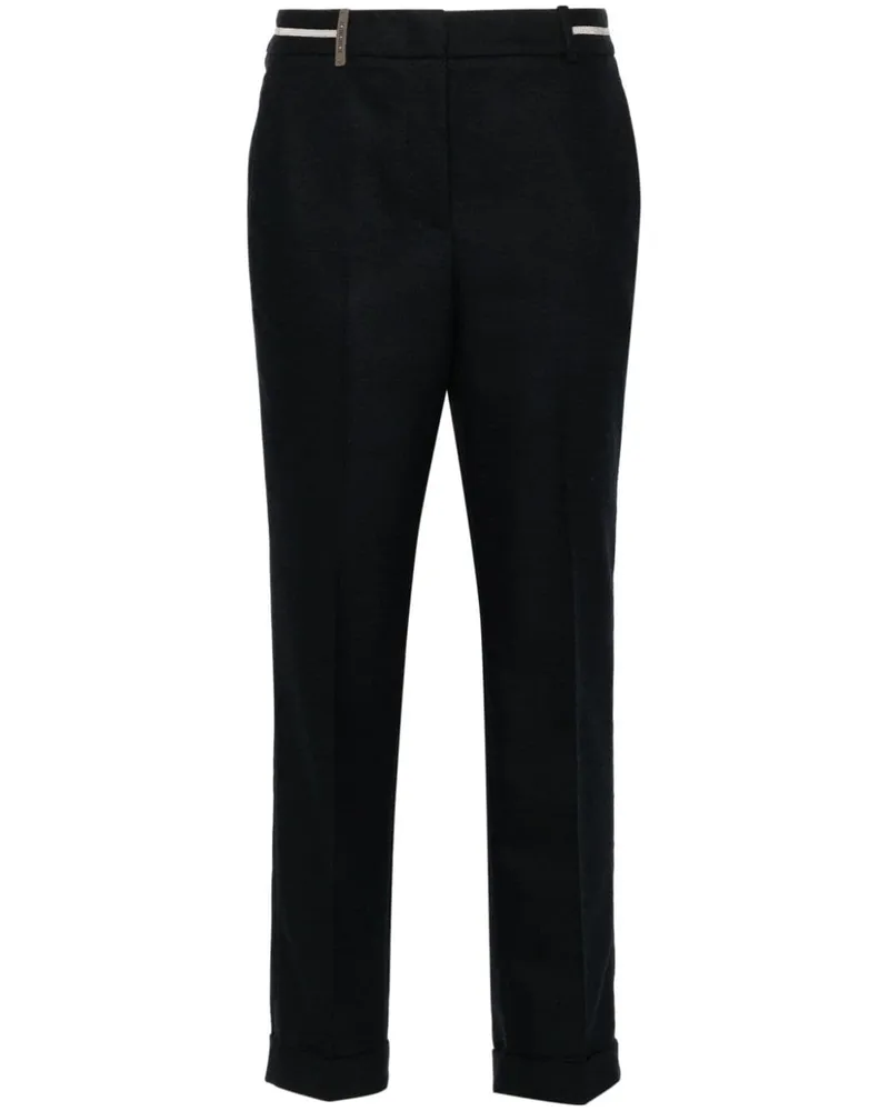 Peserico Hose mit Punto Luce-Besatz - Blau Blau