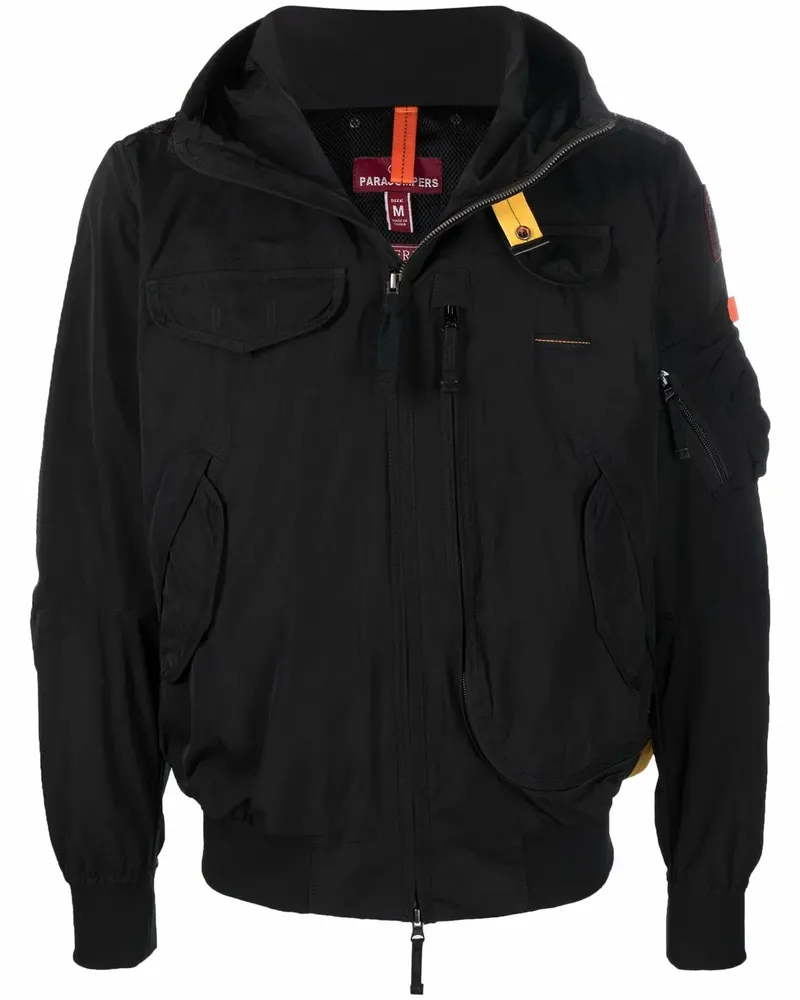 Parajumpers Kapuzenjacke mit Logo-Patch - Schwarz Schwarz