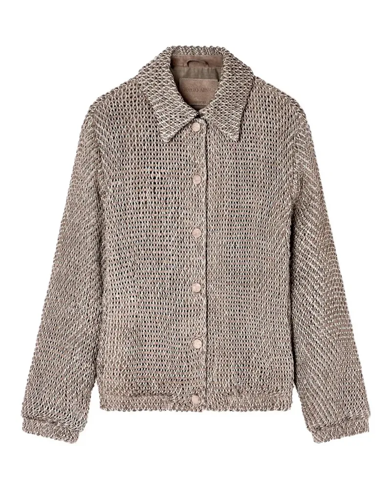 Giorgio Armani Wildlederjacke mit Knöpfen - Braun Braun
