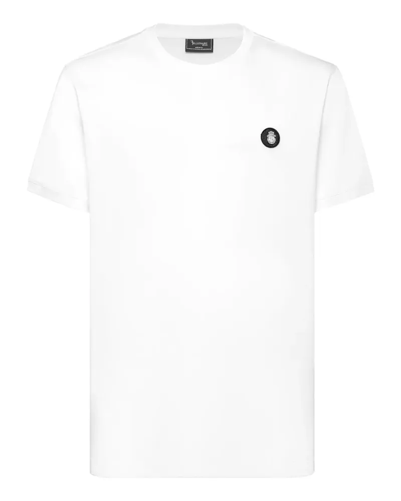Billionaire T-Shirt mit Logo-Schild - Weiß Weiß