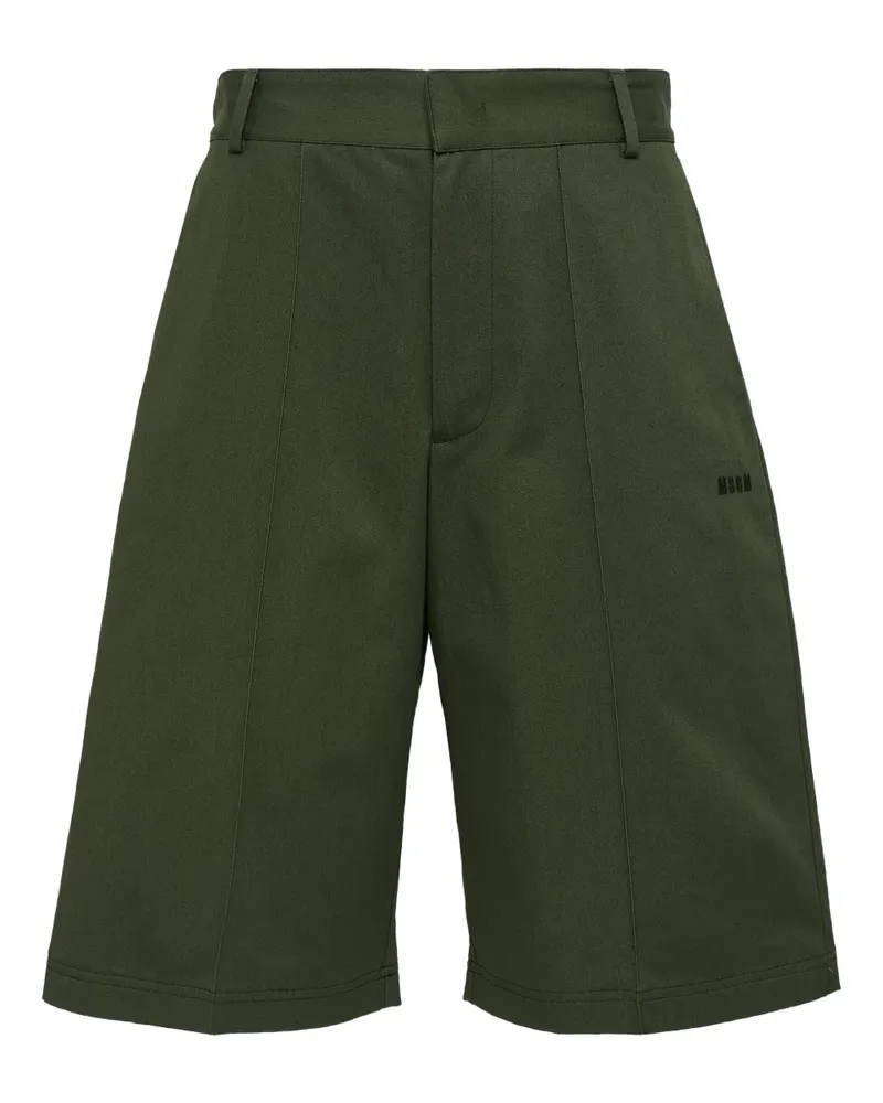MSGM logo-embroidered bermuda shorts - Grün Grün