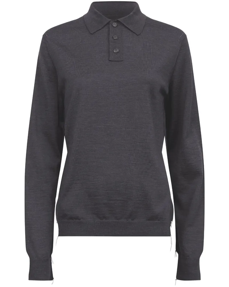Maison Margiela Pullover mit Poloshirtkragen - Grau Grau