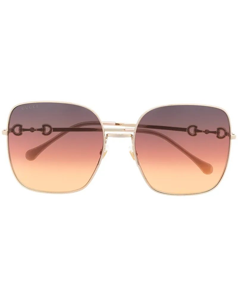 Gucci Eckige Oversized-Sonnenbrille - Gold Gold