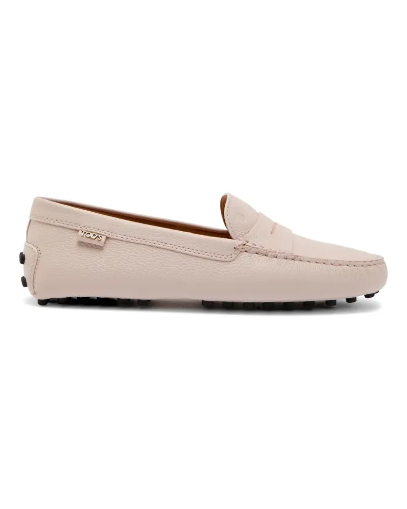 TOD'S Gommino pebbled-leather loafers - Nude Nude