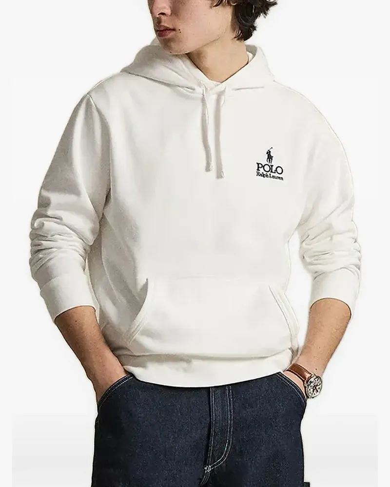 Ralph Lauren logo-embroidered drawstring hoodie - Weiß Weiß