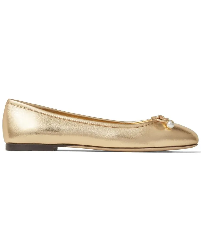 Jimmy Choo Elme Ballerinas - Gold Gold