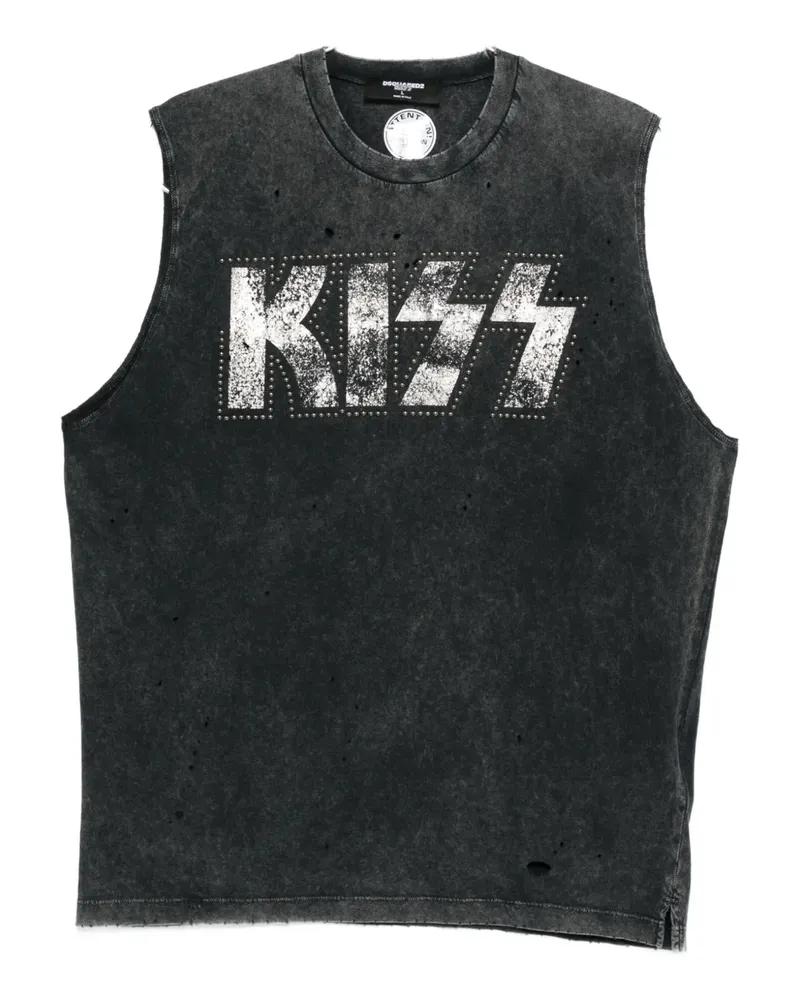 Dsquared2 x Kiss Tanktop mit Nieten - Grau Grau