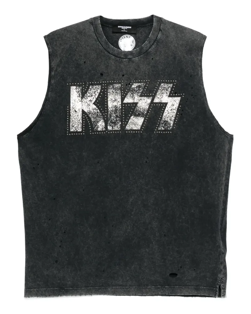 Dsquared2 x Kiss Tanktop mit Nieten - Grau Grau