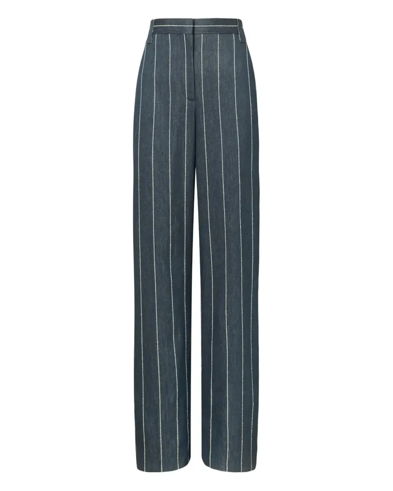 Tory Burch Hose mit Streifen - Blau Blau