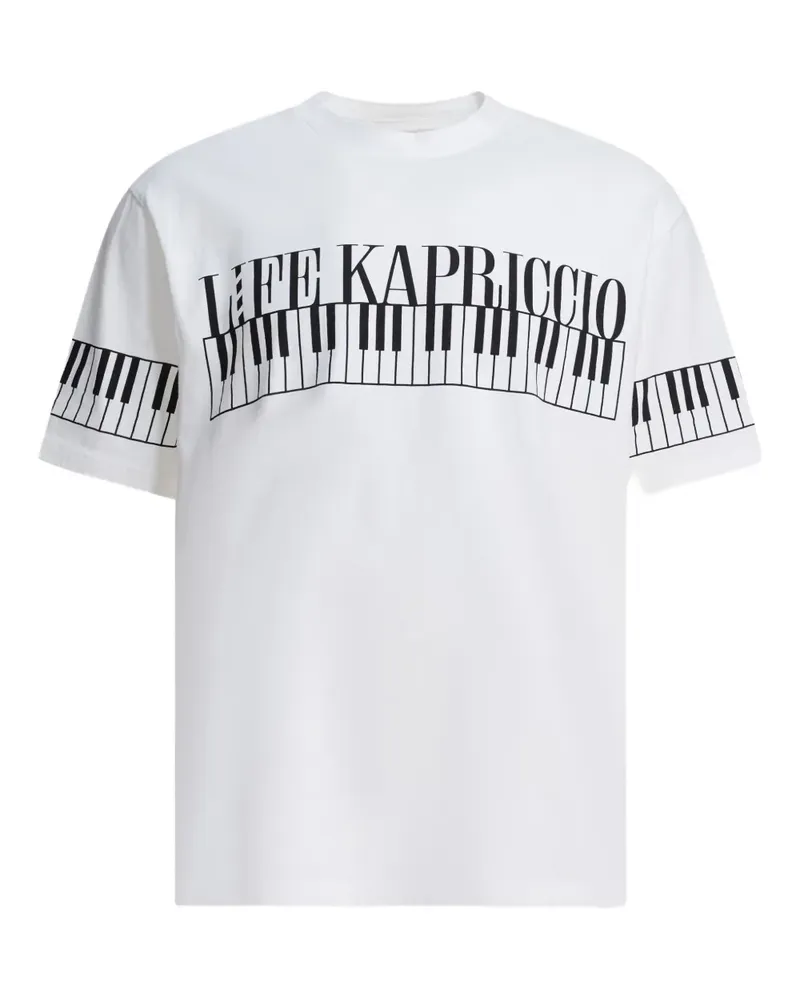 KAPITAL piano-print T-shirt - Weiß Weiß