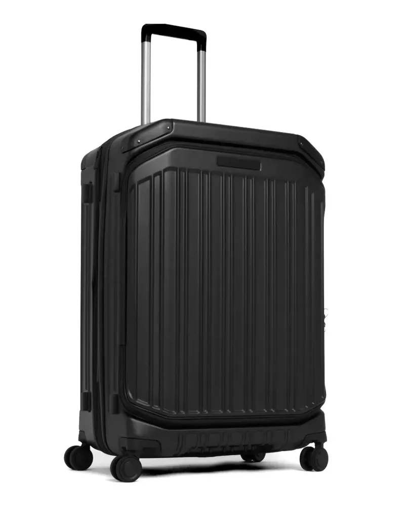 Piquadro medium expandable dual-opening luggage - Schwarz Schwarz