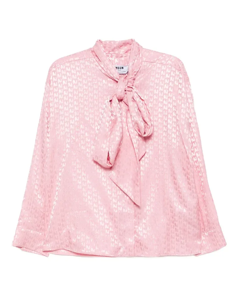 MSGM Hemd mit Schleifenkragen - Rosa Rosa
