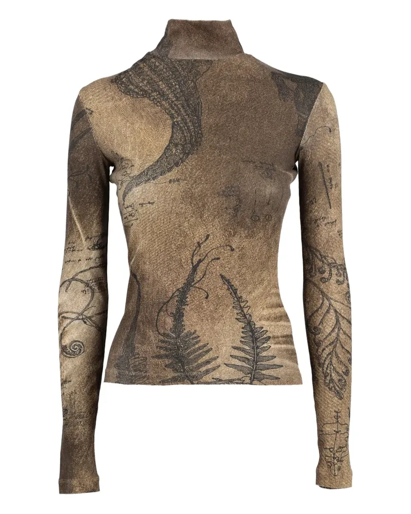 Just Cavalli turtleneck patterned top - Braun Braun