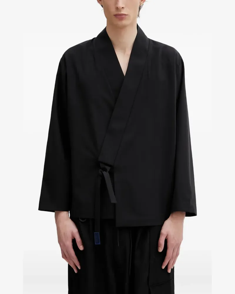 Kenzo wrap-style long-sleeve jacket - Schwarz Schwarz