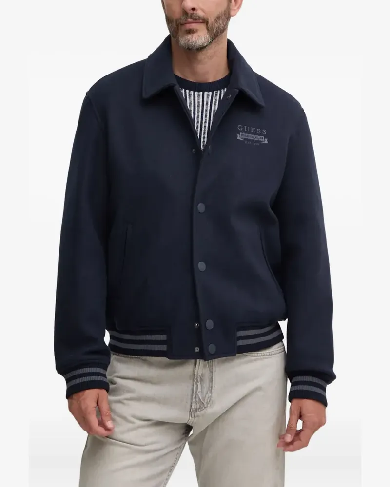 Guess Jacke mit Logo-Streifen - Blau Blau