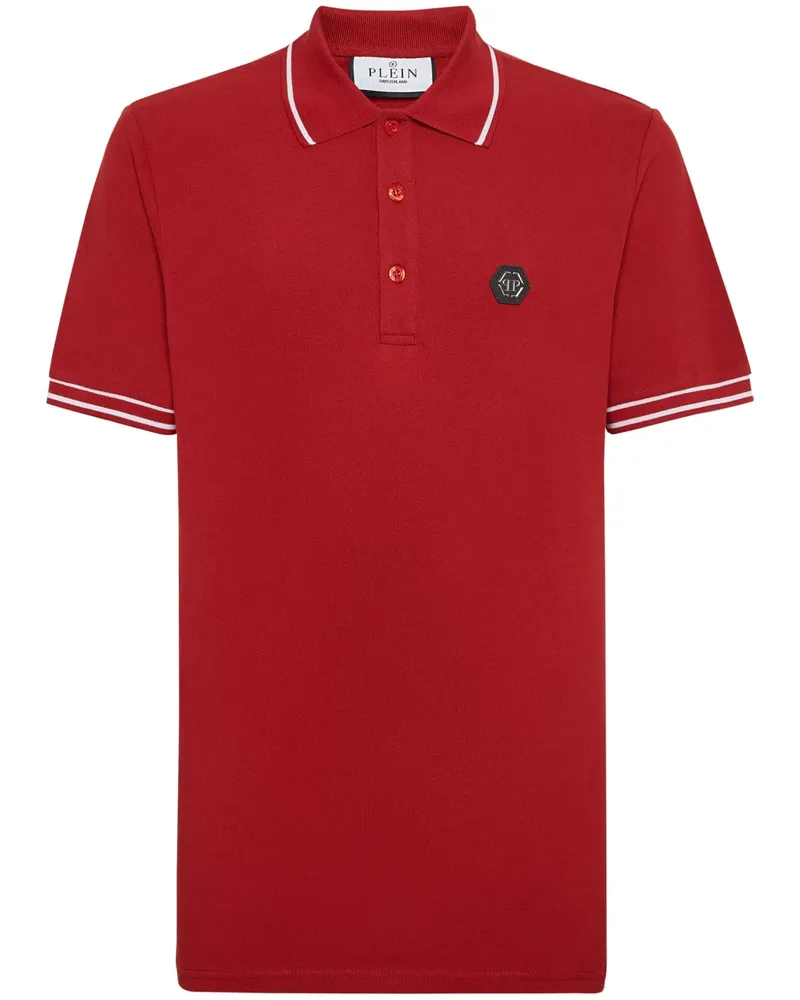 Philipp Plein Poloshirt mit Logo-Applikation - Rot Rot