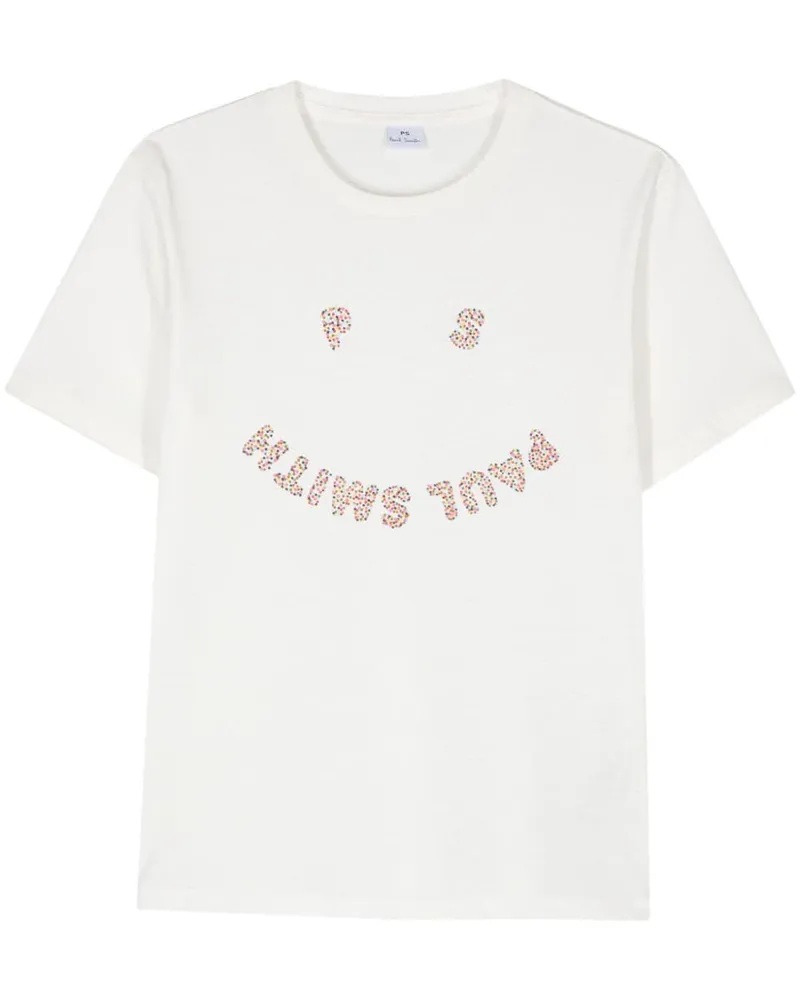 Paul Smith raised-logo T-shirt Nude