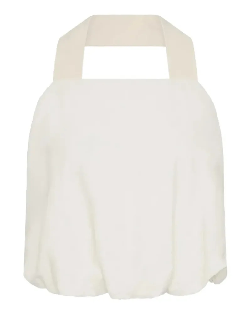 St. Agni twisted-back halterneck top - Weiß Weiß