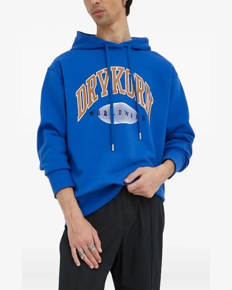 Drykorn Hoodie mit Logo-Print - Blau Blau