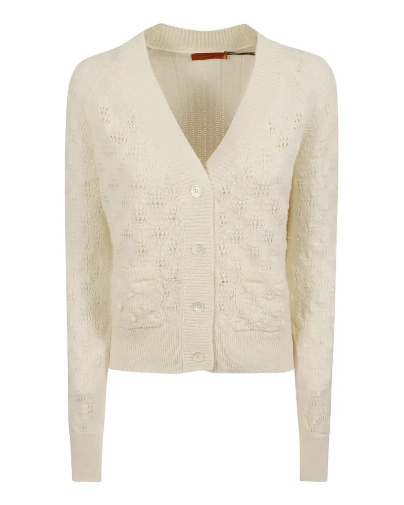 Ermanno Scervino pointelle-knit button-up cardigan - Weiß Weiß