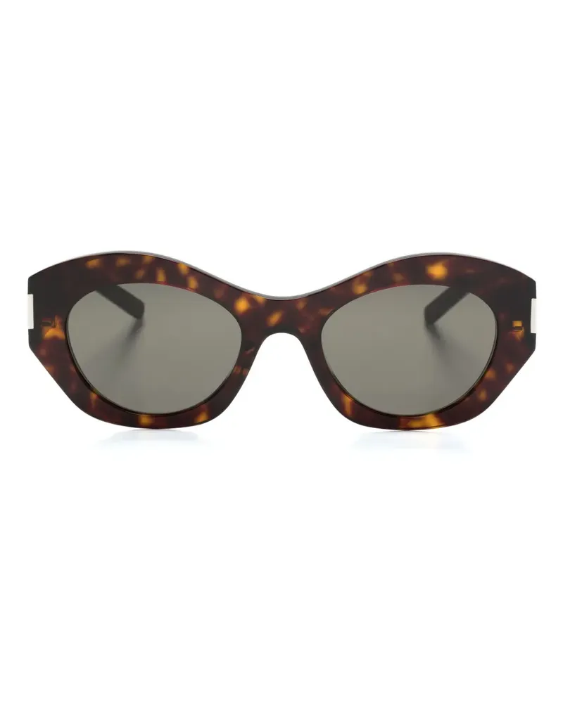 Saint Laurent SL639 Sonnenbrille mit rundem Gestell - Braun Braun