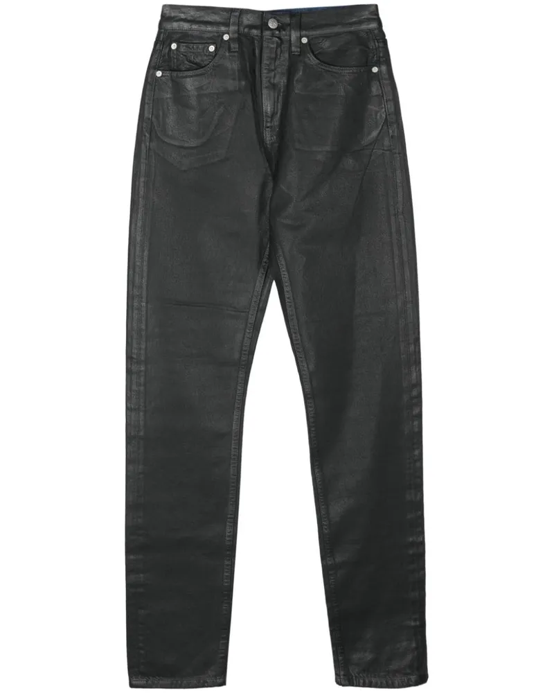 Calvin Klein Beschichtete Jeans mit geradem Bein Schwarz