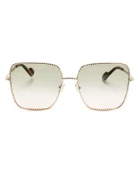 Lanvin Twist Sonnenbrille mit eckigem Gestell Gold