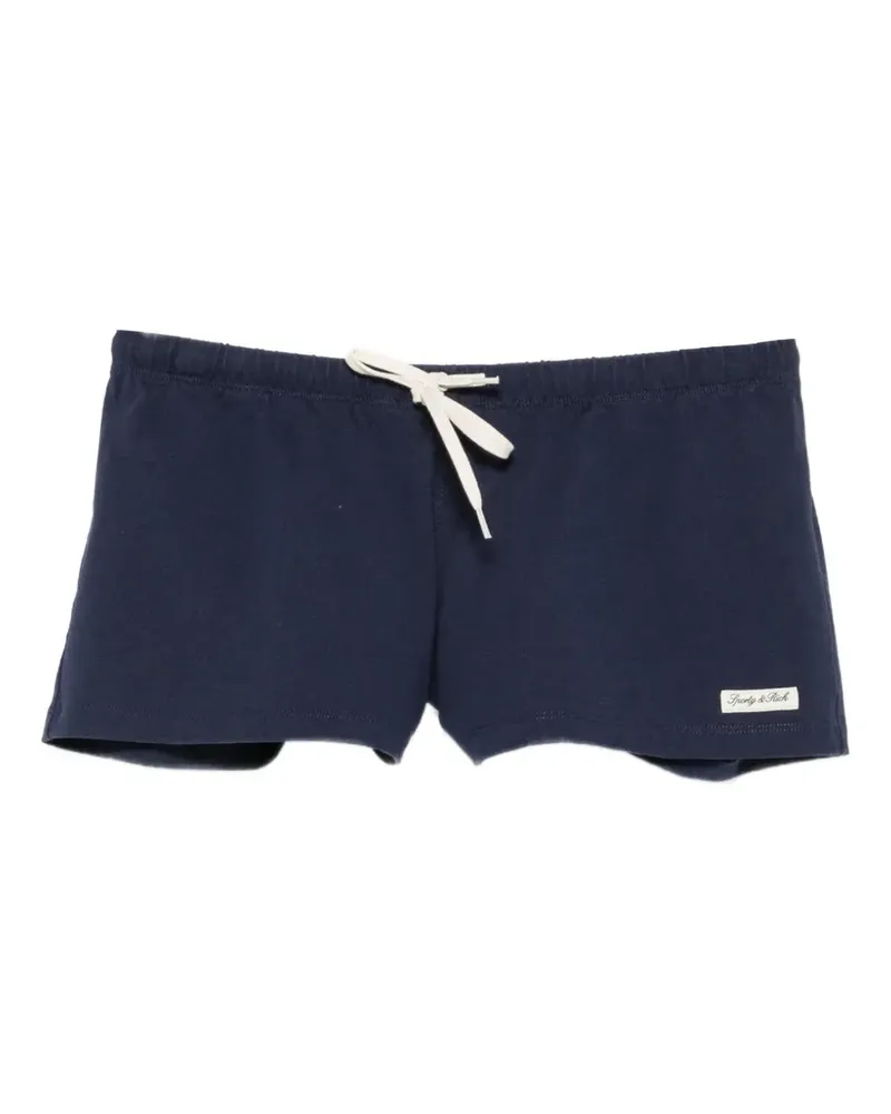 SPORTY & RICH Shorts mit Kordelzug - Blau Blau