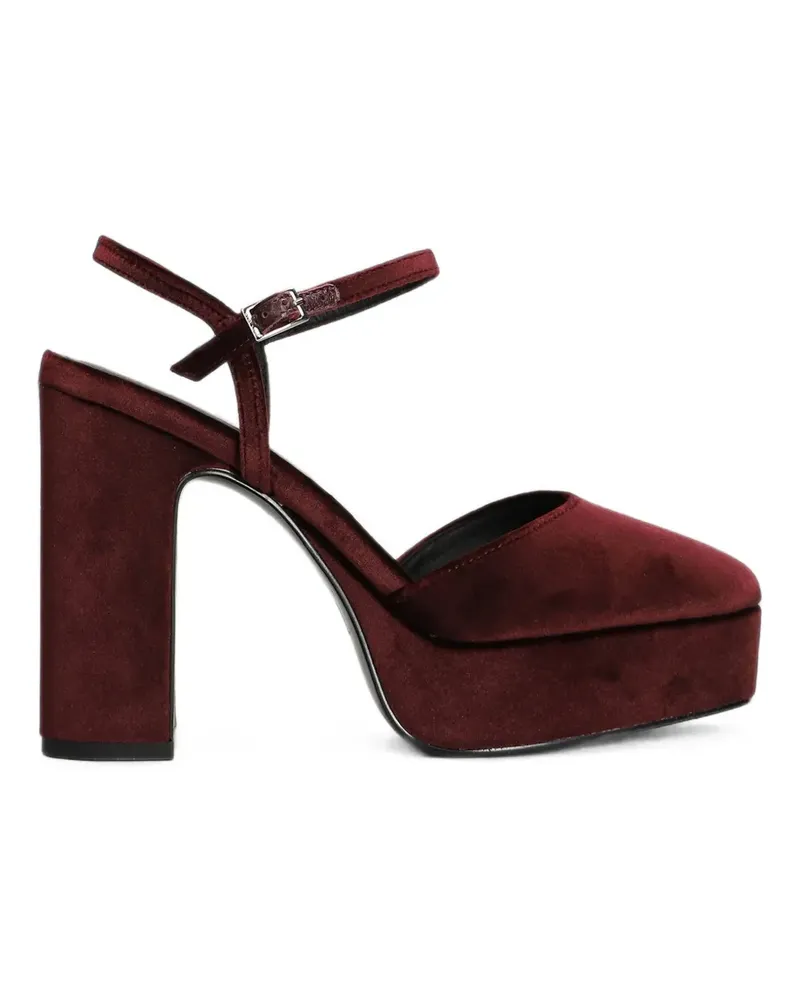 Bibi Lou velvet square-toe heeled pumps - Rot Rot