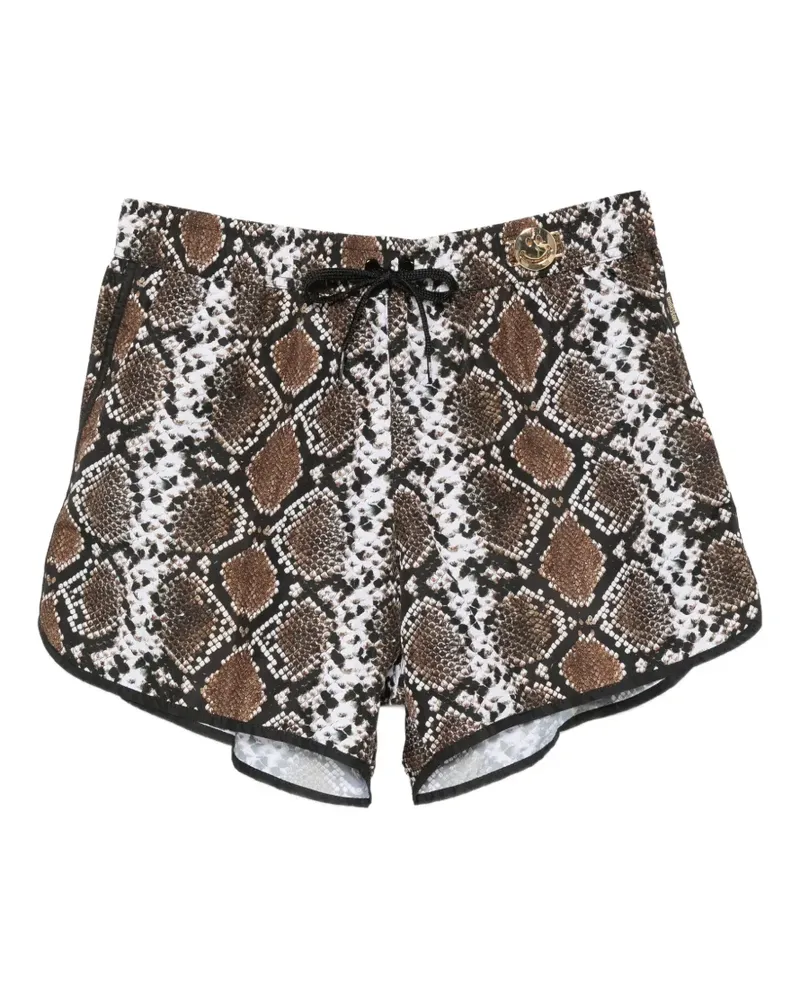 Moschino Smiley snakeskin-print swimming shorts - Braun Braun