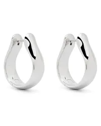 Tom Wood large Oyster hoop-design earrings Silber