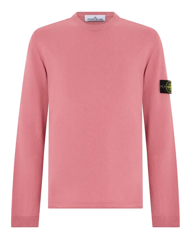 Stone Island logo-patch sweater - Rosa Rosa