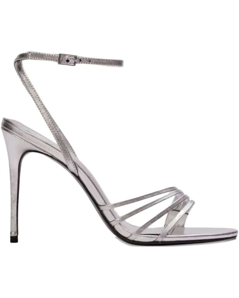 BLACK SUEDE STUDIO Ella metallic multi-strap sandals - Silber Silber