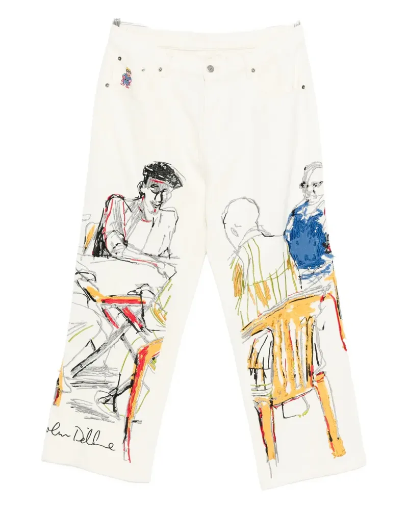 KidSuper graphic-print jeans - Weiß Weiß