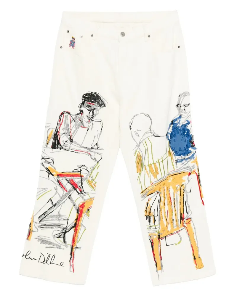 KidSuper graphic-print jeans - Weiß Weiß
