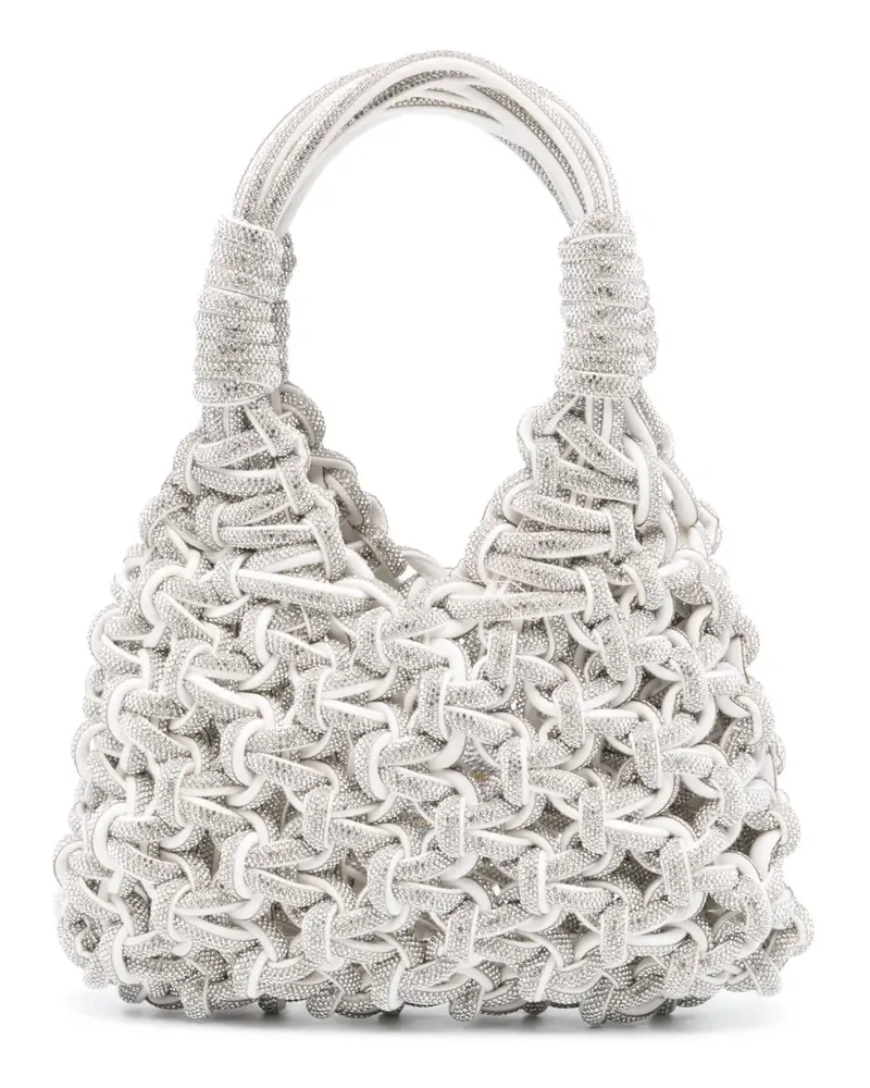 HIBOURAMA Vannifique Schultertasche mit Kristallen - Silber Silber