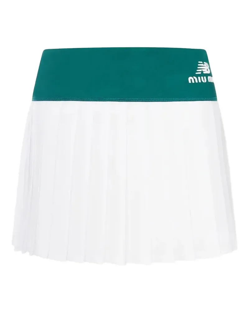Miu Miu x New Balance Minirock mit Falten - Weiß Weiß