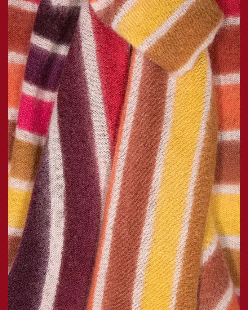 Faliero Sarti Gestreifter Kaschmirschal - Braun Braun