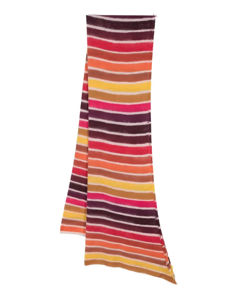 Faliero Sarti Gestreifter Kaschmirschal - Braun Braun