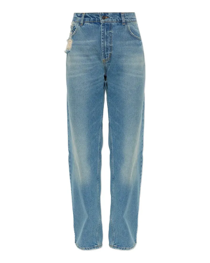THE MANNEI Gerade Jeans im Distressed-Look - Blau Blau
