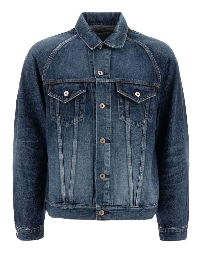 nonnative Jeansjacke mit abgerundeter Passe - Blau Blau