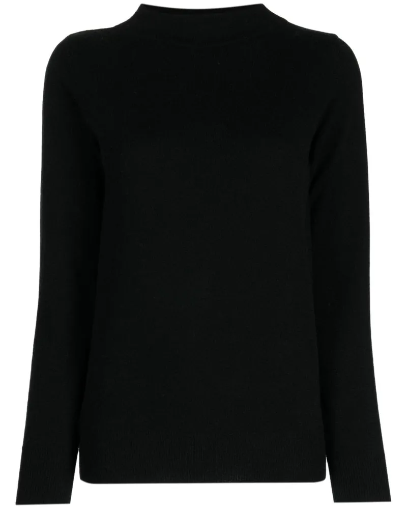 N.Peal Kaschmirpullover mit Stehkragen - Schwarz Schwarz