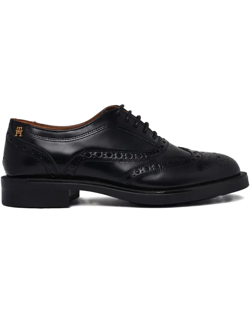 Tommy Hilfiger Oxford-Schuhe mit Budapestermuster - Schwarz Schwarz