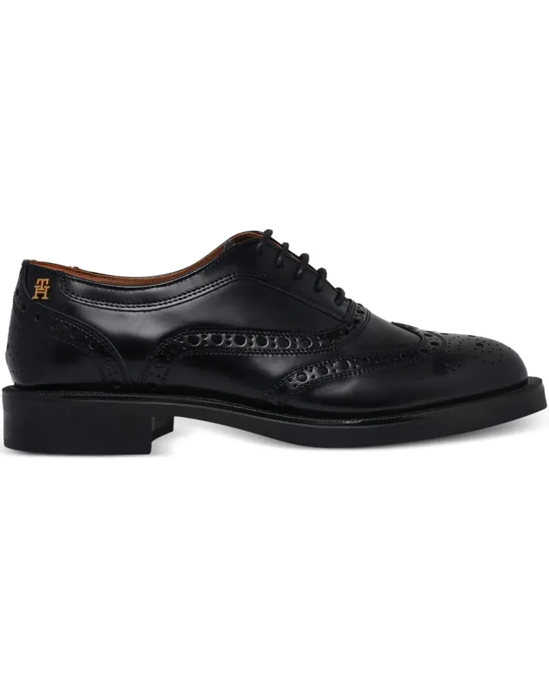 Tommy Hilfiger Oxford-Schuhe mit Budapestermuster - Schwarz Schwarz