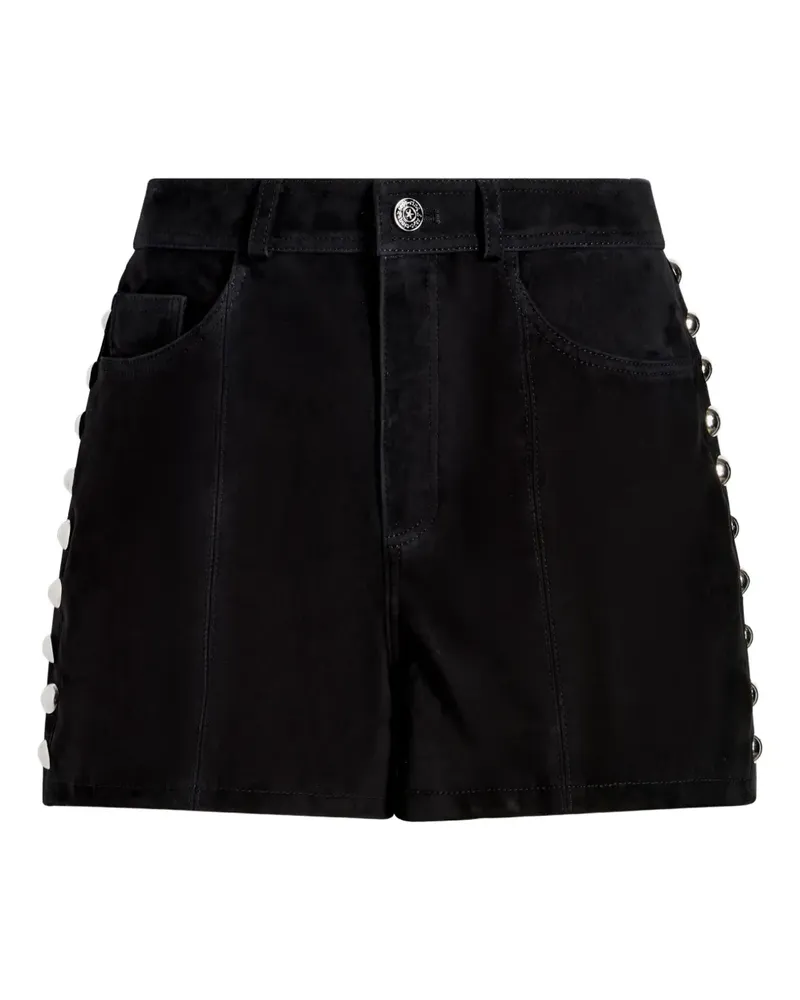 Cinq à Sept Shannon Shorts aus Wildleder mit Nieten - Schwarz Schwarz