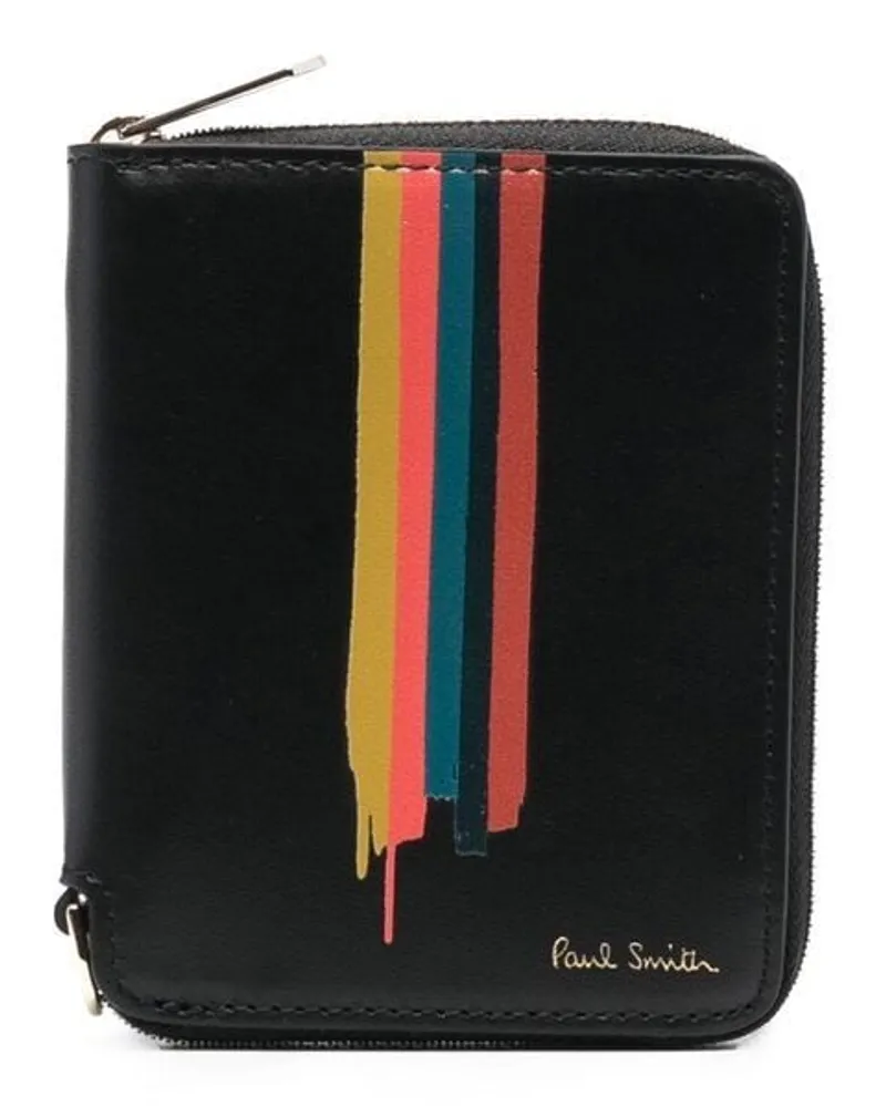 Paul Smith Portemonnaie mit Regenbogen-Print Schwarz