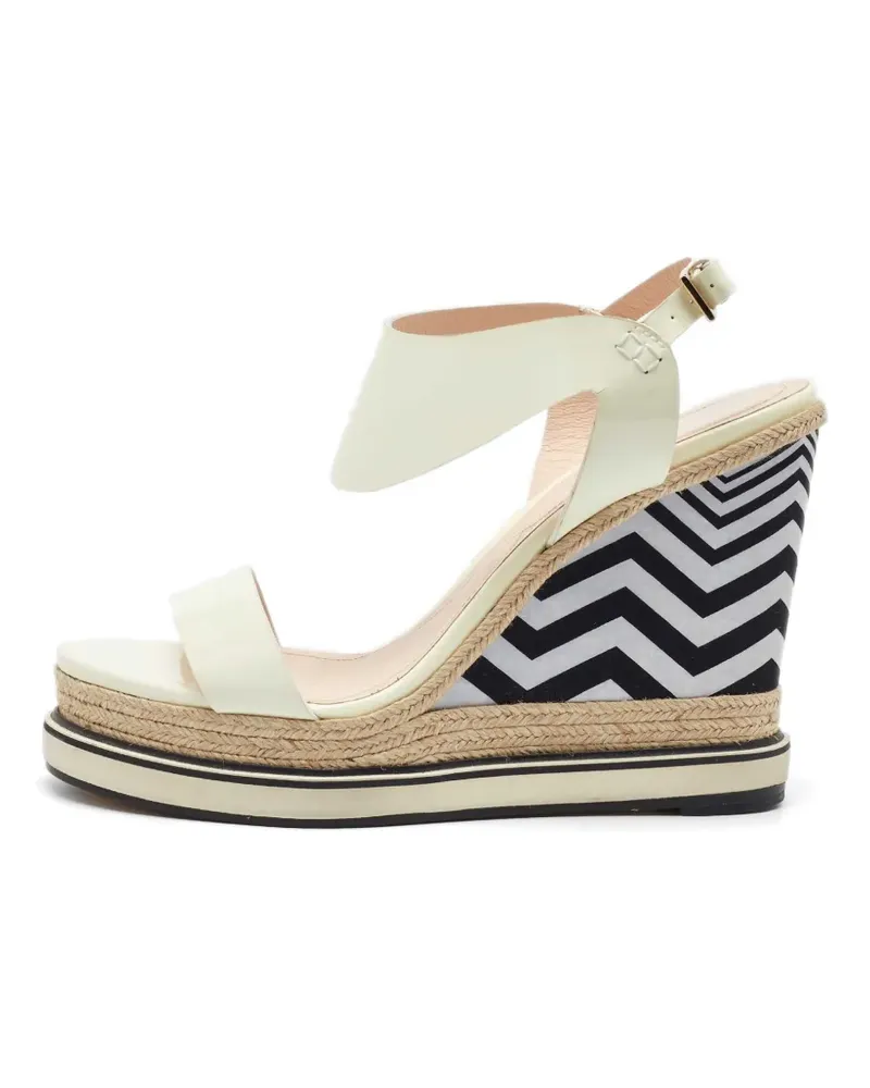 Nicholas Kirkwood ankle-strap wedge sandals - Nude Nude